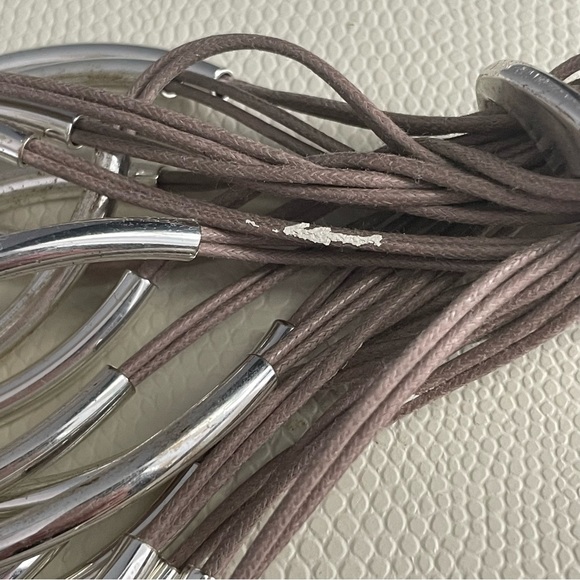 Gillian Julius silver taupe multi tube bracelet - Picture 4 of 4